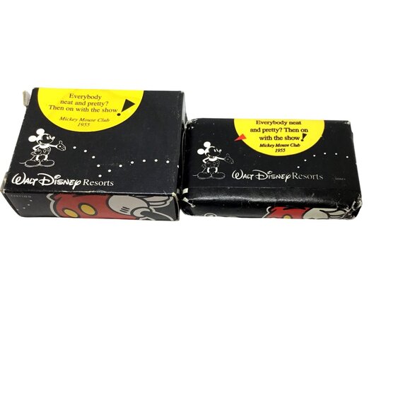 VTG DISNEY Mickey Mouse Club Facial Soap Set x2 w/Box 1955 Resort Collectible - Picture 2 of 5